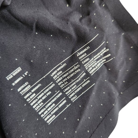 Ten Thousand Shorts Men's XS Black Far Short 5" Inseam Lined Gym Running Workout - Picture 9 of 9